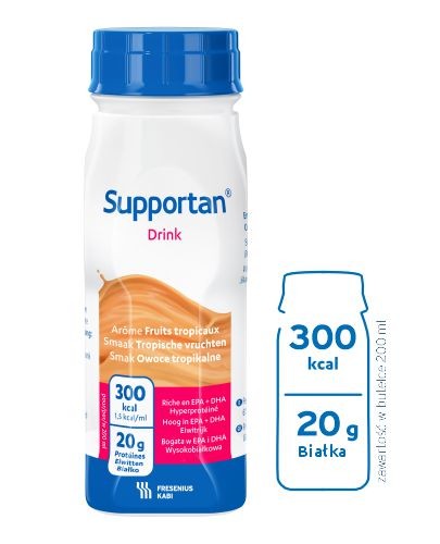 
                                                                                                      Supportan  Drink, smak owoce tropikalne, 4x200 ml - Fresubin                                                                      