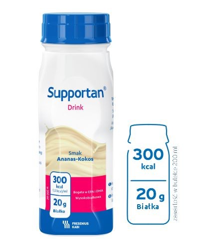 
                                                                                                      Supportan Drink, smak ananas - kokos, 4x200 ml - Fresubin                                                                      