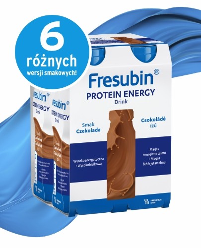 
                                                                                                      Fresubin PROTEIN ENERGY Drink, smak czekoladowy, 4x200 ml - Fresubin                                                                      