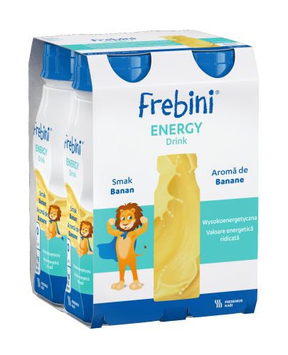 
                                                                                                      Frebini ENERGY Drink, smak bananowy, 4x200ml  - Fresubin                                                                      