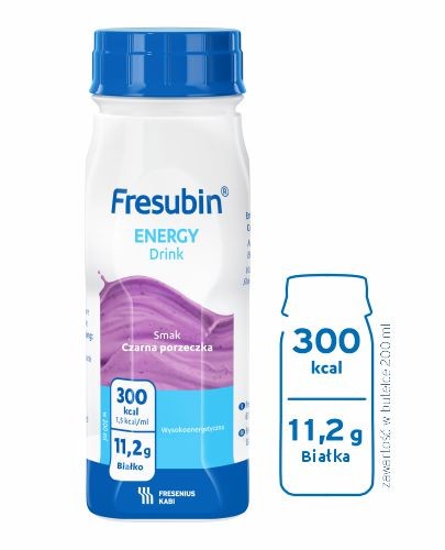 
                                                                                                      Fresubin ENERGY Drink, smak czarna porzeczka, 4x200 ml - Fresubin                                                                      