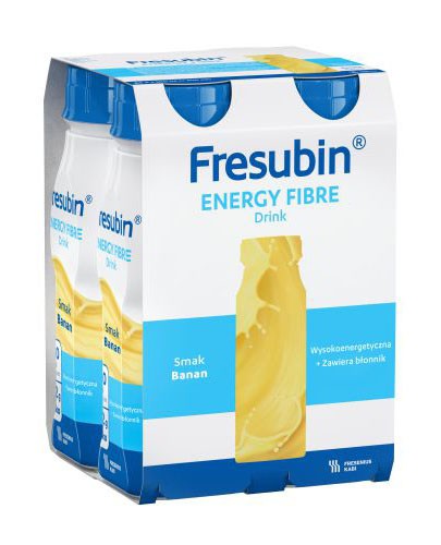 
                                                                                                      Fresubin  ENERGY FIBRE Drink, smak bananowy, 4x200 ml  - Fresubin                                                                      