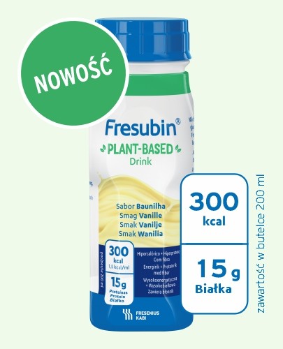 
                                                                                                      Fresubin PLANT-BASED Drink, smak waniliowy, 4x200 ml - Data Ważności 09.2025 - Fresubin                                                                      